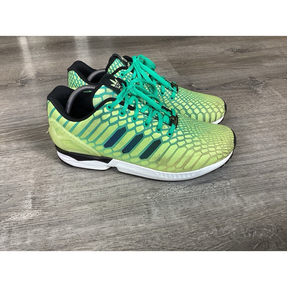 Adidas LX Flux Xeno Frozen Yellow Glow In The Dark Shoes Mens 11 Sneakers AQ8212